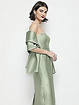 Side View Thumbnail - Sage Satin Wrap Stole