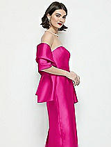 Side View Thumbnail - Think Pink Satin Wrap Stole