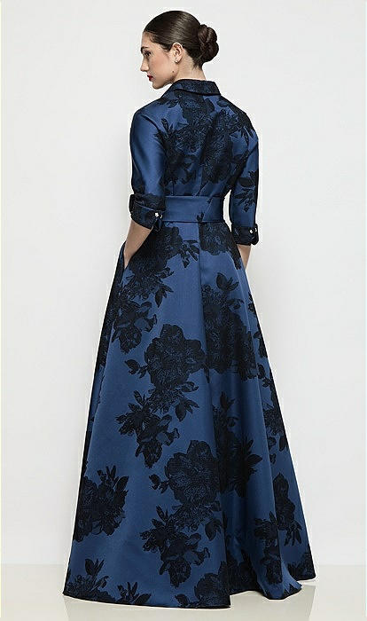 black dress with blue sash Mia | Black Maxi Dress With Sash