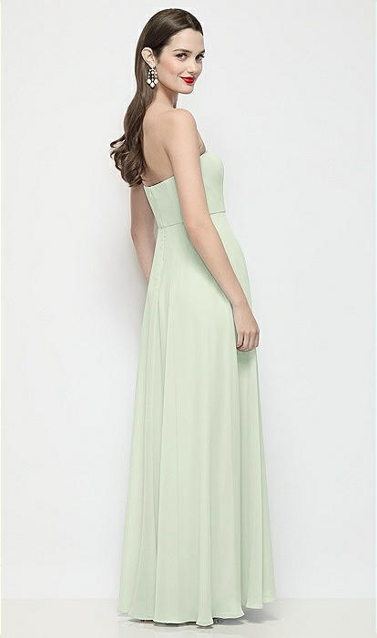 green emerald velvet dress Tayfun Kaba Strapless Maxi Dress in Mint Green main image 0