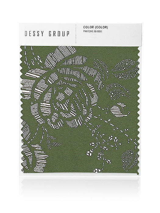 Embossed Gilt Floral Satin Twill Swatches