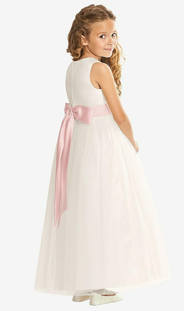 Back View - Ivory & Rose Flower Girl Dress FL4002