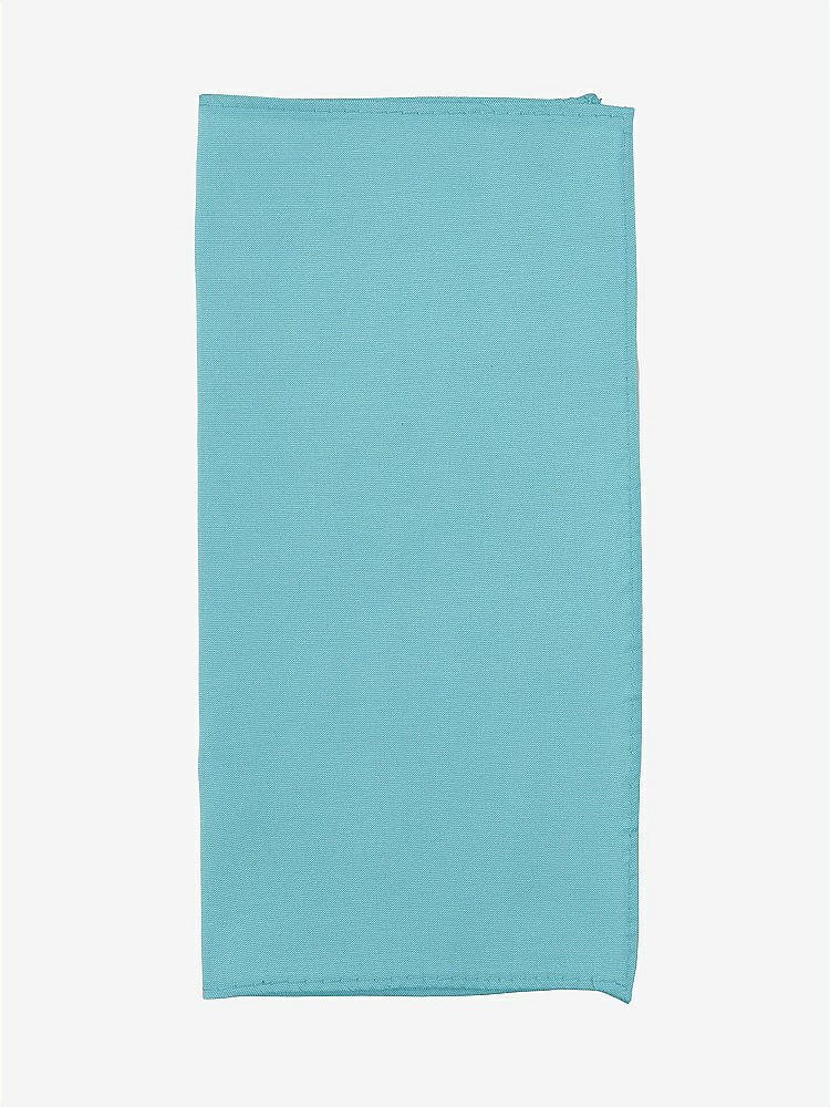 Front View - Aquamarine Peau de Soie Pocket Squares by After Six