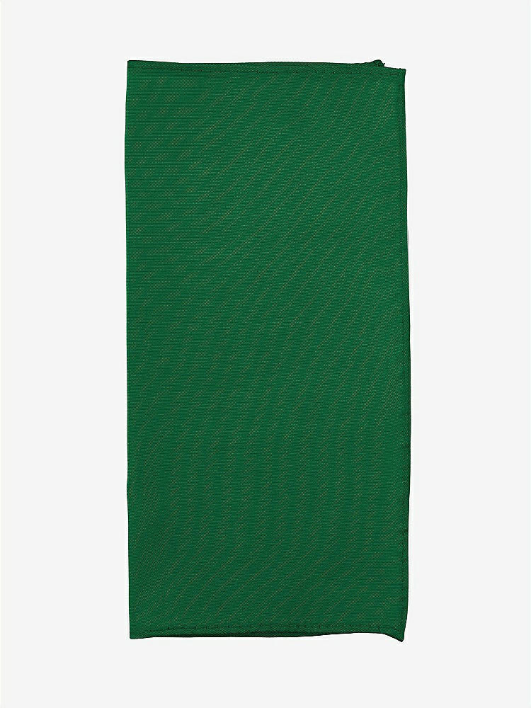 Front View - Pine Green Peau de Soie Pocket Squares by After Six