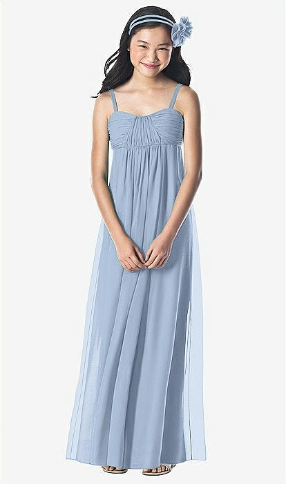 david's bridal pink bridesmaid dress Girls Off Shoulder Chiffon Long Dress for Junior Bridesmaid Parties