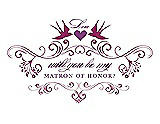 Front View Thumbnail - Watermelon & Orchid Will You Be My Matron of Honor Card - Classic