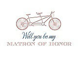 Front View Thumbnail - Rose & Cornflower Will You Be My Matron of Honor Card - Bike
