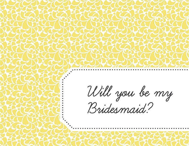 Front View - Snapdragon & Ebony Will You Be My Bridesmaid Card - Petal