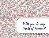 Front View Thumbnail - Rose & Peacock Teal Will You Be My Maid of Honor Card - Petal