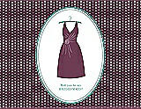 Front View Thumbnail - Plum Raisin & Pantone Turquoise Will You Be My Bridesmaid Card - Dress