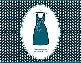 Front View Thumbnail - Caspian & Pantone Turquoise Will You Be My Bridesmaid Card - Dress