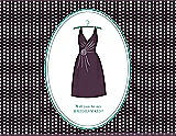Front View Thumbnail - Eggplant & Pantone Turquoise Will You Be My Bridesmaid Card - Dress