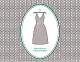 Front View Thumbnail - Pebble Beach & Pantone Turquoise Will You Be My Bridesmaid Card - Dress