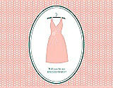 Front View Thumbnail - Primrose & Pantone Turquoise Will You Be My Bridesmaid Card - Dress