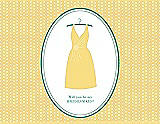 Front View Thumbnail - Sunflower & Pantone Turquoise Will You Be My Bridesmaid Card - Dress