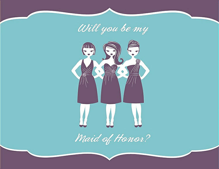 Front View - Smashing & Spa Will You Be My Maid of Honor Card - Girls