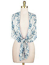 Alt View 2 Thumbnail - Cottage Rose Dusk Blue Lux Chiffon Stole