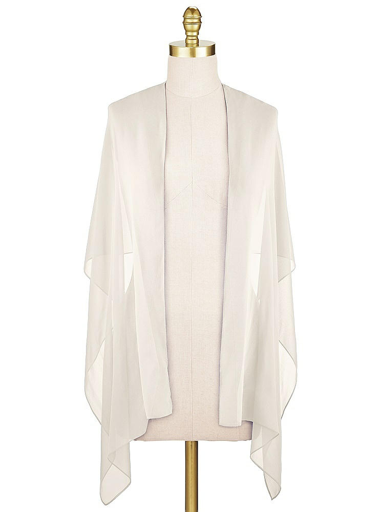Front View - Ivory Lux Chiffon Stole