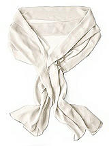 Rear View Thumbnail - Ivory Lux Chiffon Stole