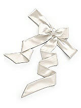 Rear View Thumbnail - Ivory Matte Satin Flower Girl Sash