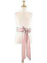 Front View Thumbnail - Rose Matte Satin Flower Girl Sash