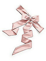 Rear View Thumbnail - Rose Matte Satin Flower Girl Sash