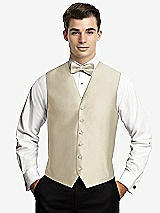 Front View Thumbnail - Champagne Yarn-Dyed 6 Button Tuxedo Vest by After Six
