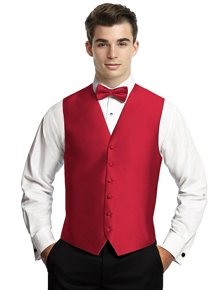 Back View - Flame Yarn-Dyed 6 Button Tuxedo Vest by After Six