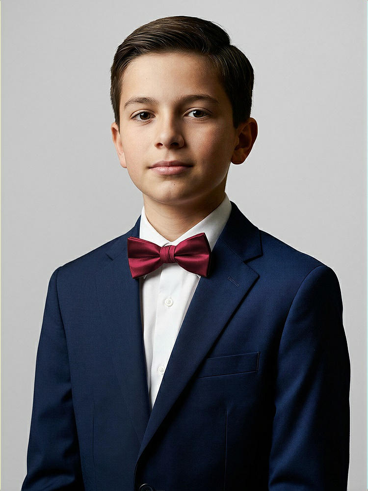 Front View - Cabernet Yarn-Dyed Boy's Bow Tie by After Six