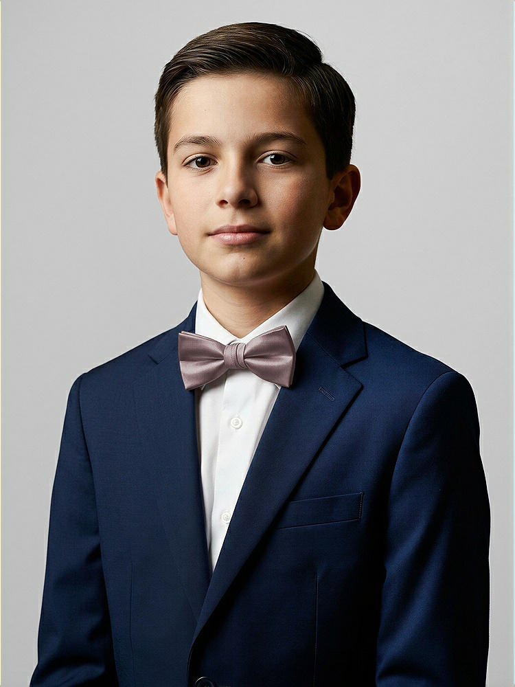 Front View - French Truffle Yarn-Dyed Boy's Bow Tie by After Six