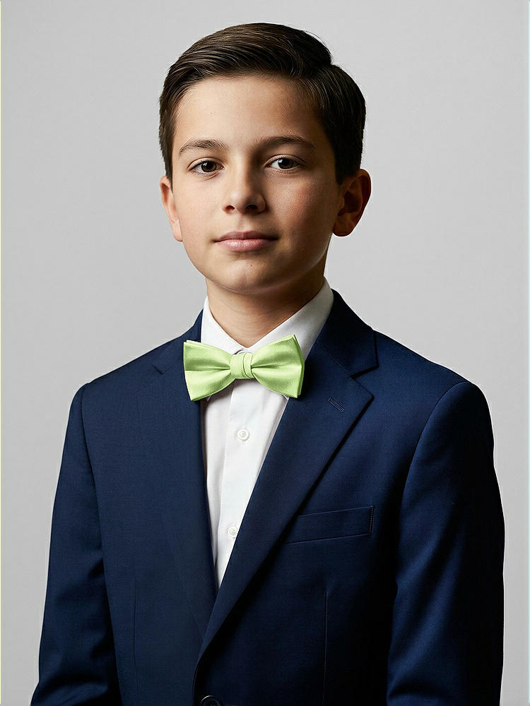 Front View - Pistachio Yarn-Dyed Boy's Bow Tie by After Six