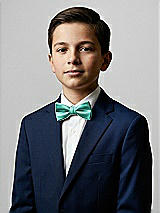 Front View Thumbnail - Pantone Turquoise Yarn-Dyed Boy's Bow Tie by After Six