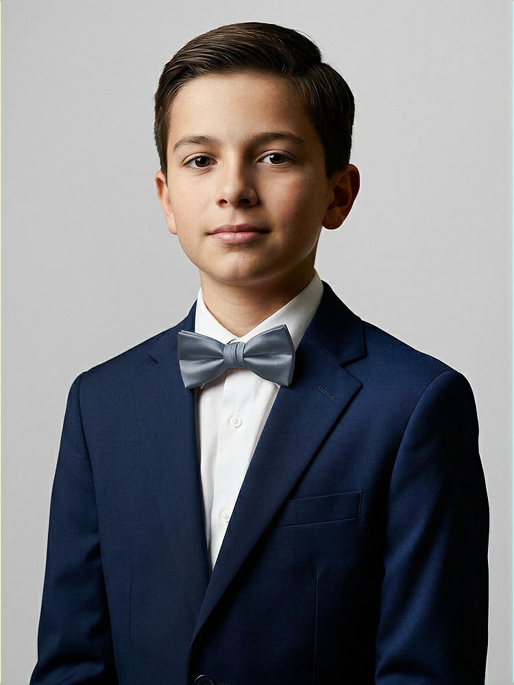Front View - Silverstone Yarn-Dyed Boy's Bow Tie by After Six