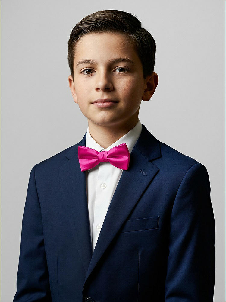 Front View - Think Pink Yarn-Dyed Boy's Bow Tie by After Six
