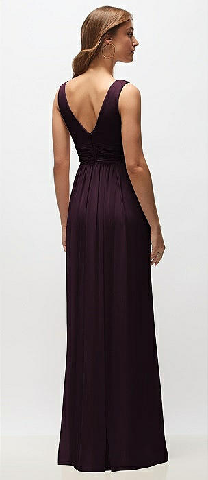 persian plum bridesmaid dresses Plum Plus Size Tulle Lace Bridesmaid Dress Sweetheart Neck Long Strapless Gown main image 1