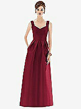 Front View Thumbnail - Burgundy Alfred Sung Bridesmaid Dress D659