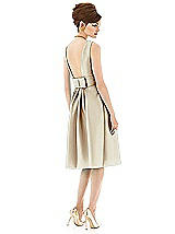 Rear View Thumbnail - Champagne Alfred Sung Open Back Cocktail Dress D660