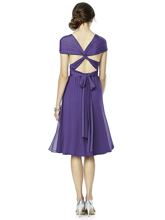Twist Wrap Dress W/ Chiffon Overskirt: Short In Regalia - Pantone Ultra  Violet | The Dessy Group