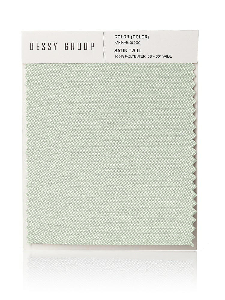 Front View - Mint Green Satin Twill Swatch