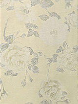 Front View Thumbnail - Butter Yellow Floral Satin Twill Fabric by the Yard