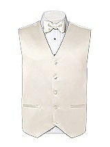 Rear View Thumbnail - Ivory Matte Satin Tuxedo Vests by After Six