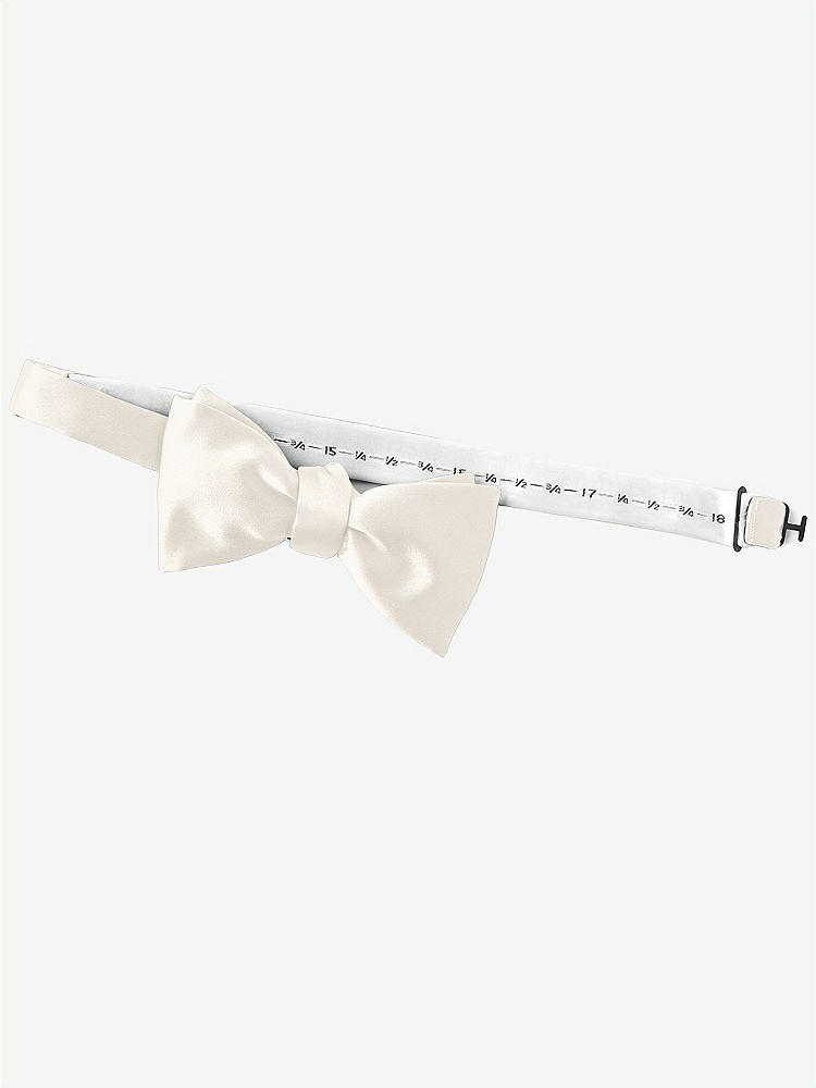 Back View - Ivory Matte Satin Bow Ties by After Six