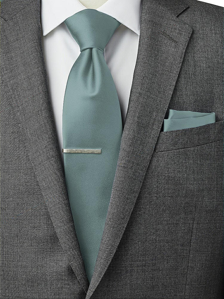 Back View - Icelandic Matte Satin Pocket Squares by After Six