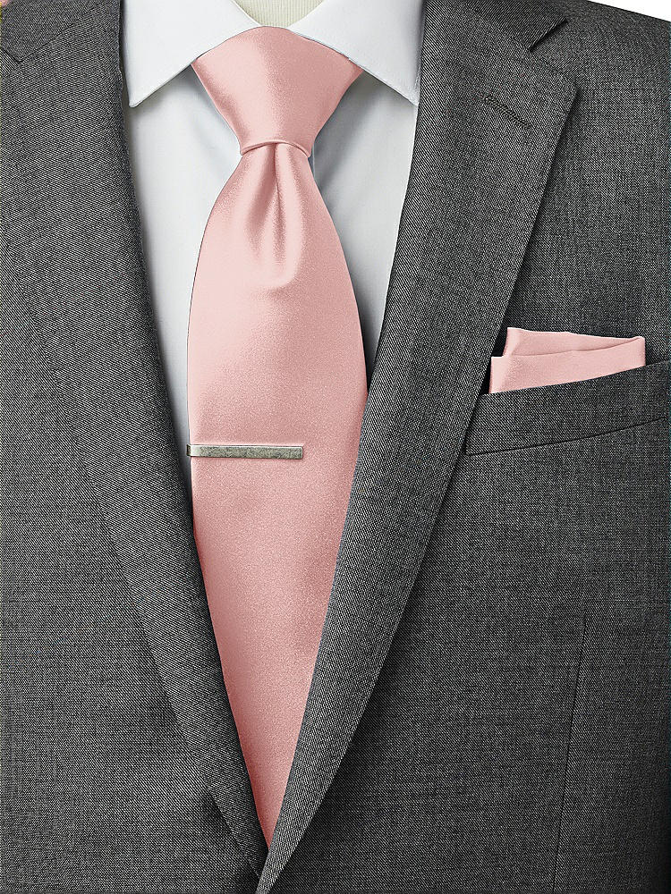 Back View - Rose Matte Satin Pocket Squares by After Six