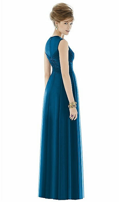 princess polly baby blue dress Alfred Sung Style D677 In Ocean Blue