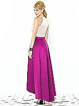 Rear View Thumbnail - American Beauty & Ivory After Six Bridesmaid Dress 6718