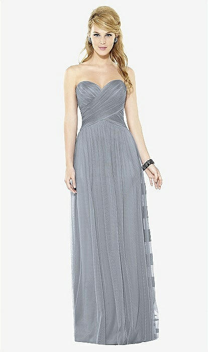 blue dress for baby girl Adrianna Papell Platinum Bridesmaid Dress Style 40135