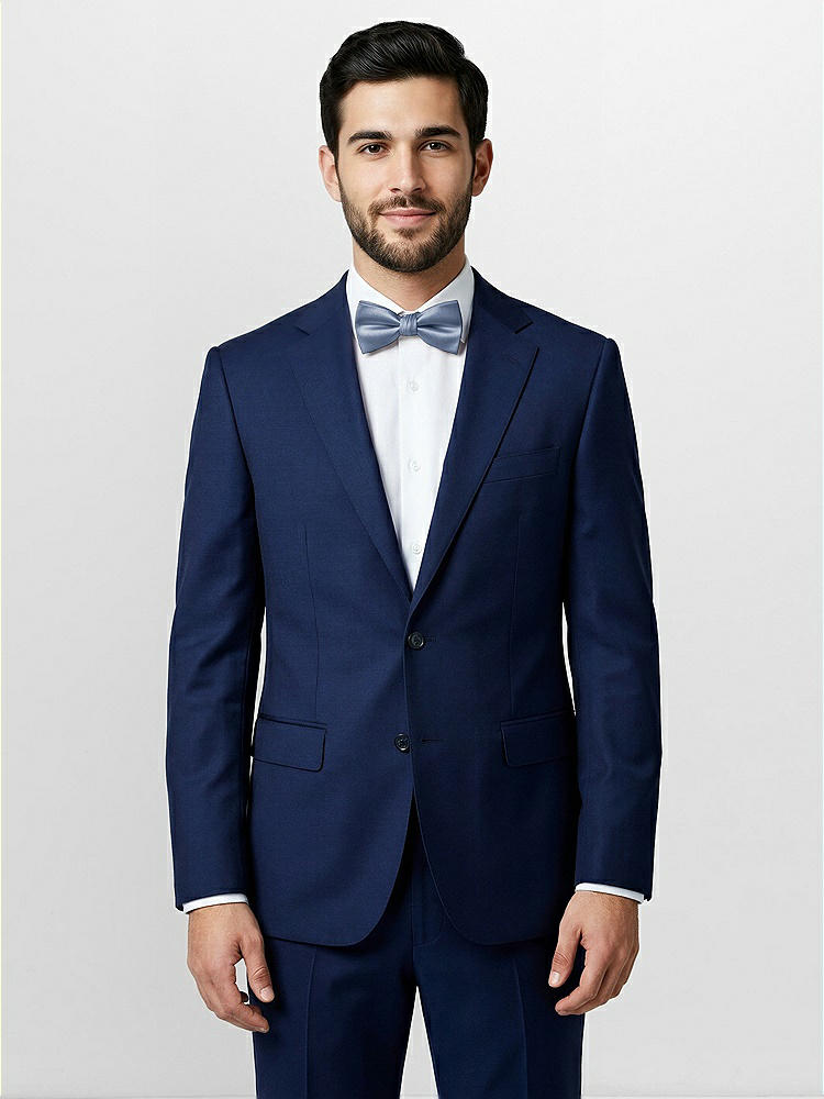 Front View - Larkspur Blue Classic Yarn-Dyed Bow Ties by After Six