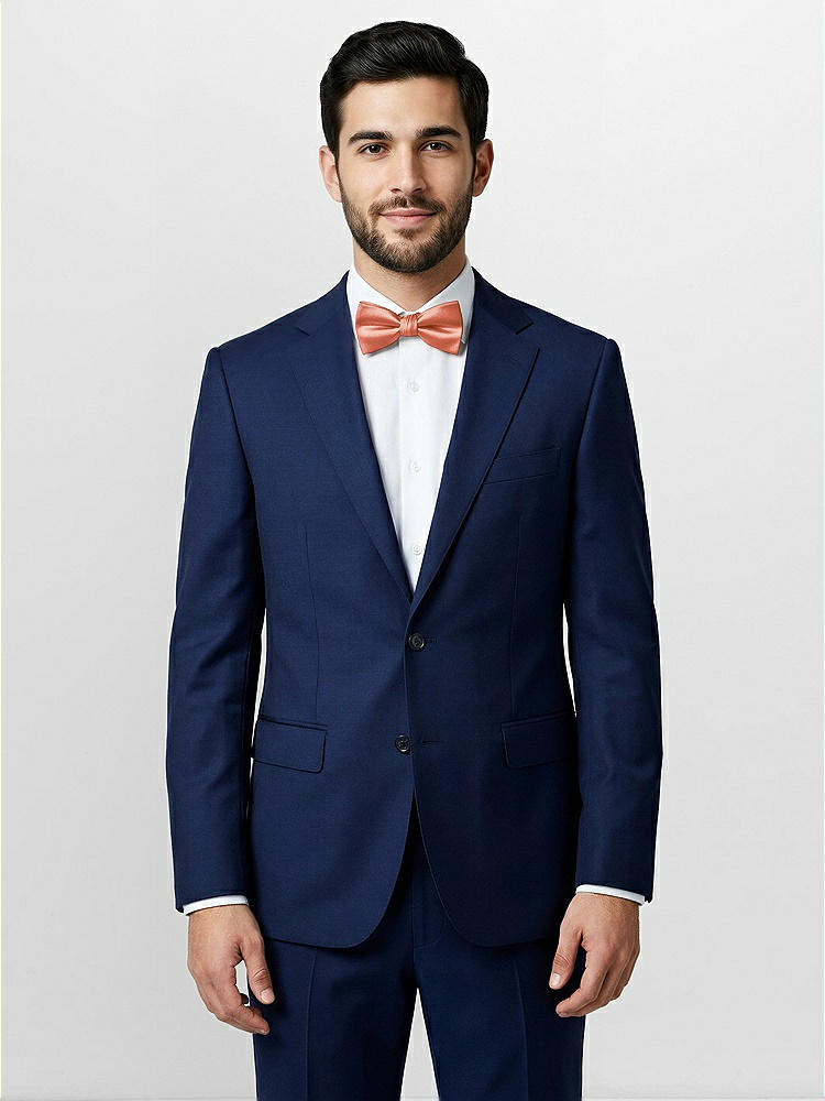 Front View - Terracotta Copper Classic Yarn-Dyed Bow Ties by After Six