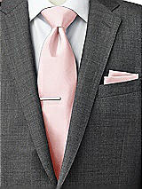 Side View Thumbnail - Ballet Pink Classic Yarn-Dyed Pocket Squares by After Six